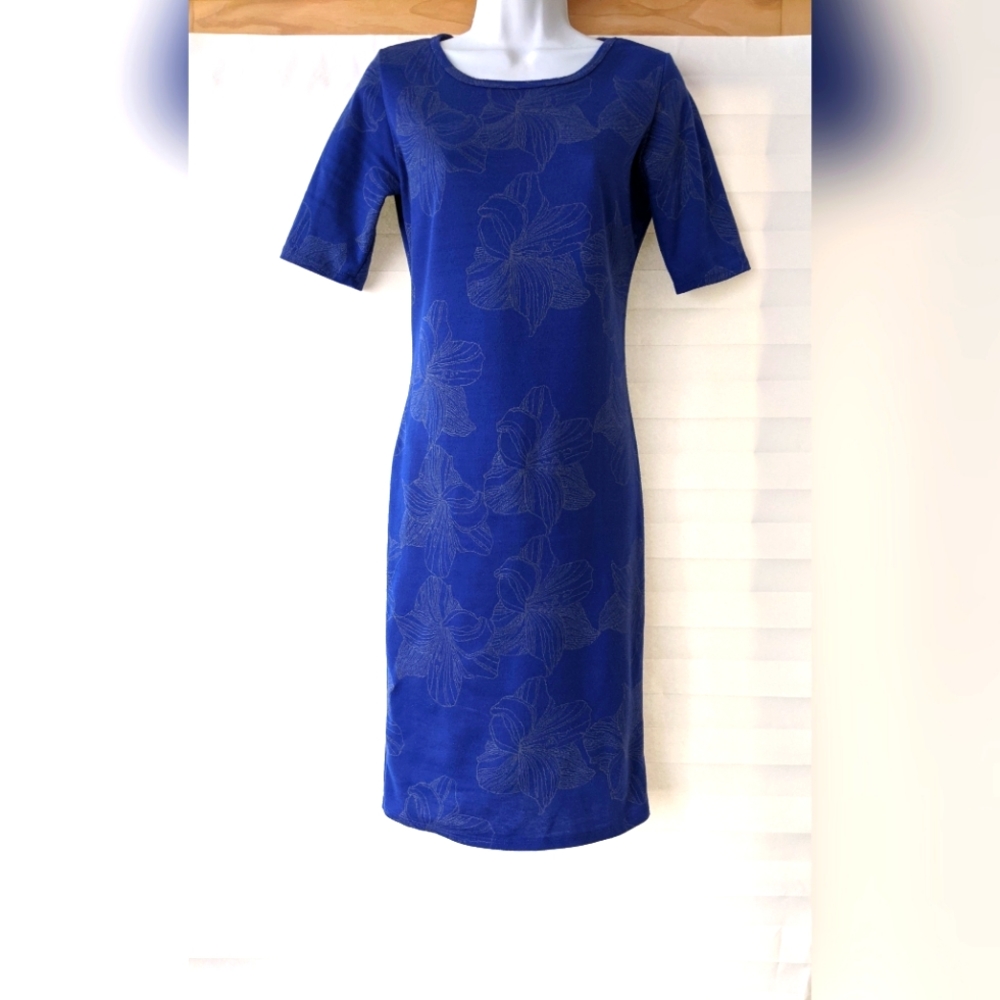 LuLaroe Julia Women's Navy Floral Maxi Dress